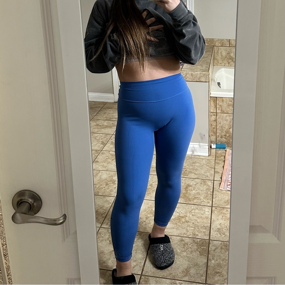Blue High-Waisted Leggings